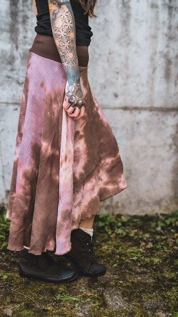 Mullet muslin skirt rose