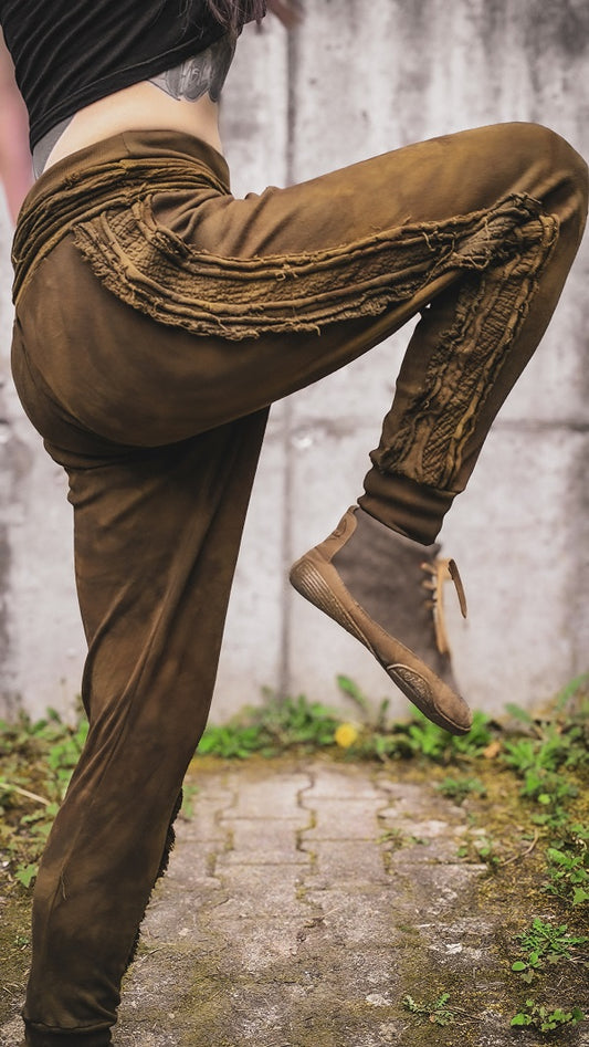 Upcycling Destroyed Jogger Pants Khaki