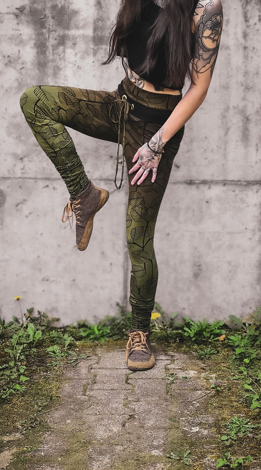 Leggings Leaves Mossy