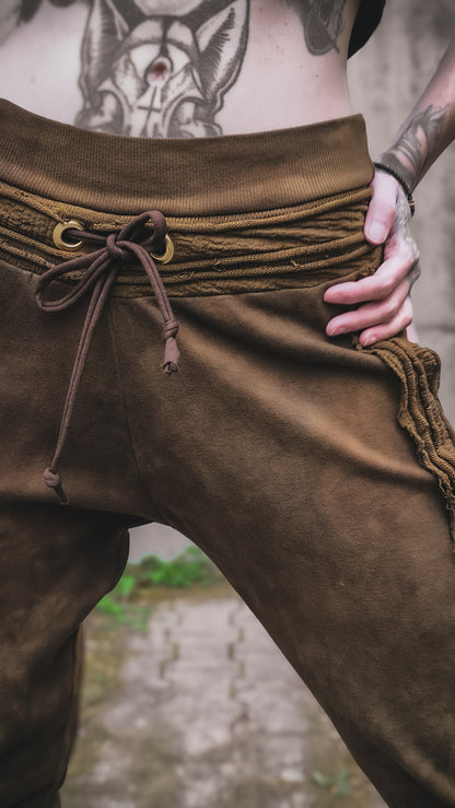 Upcycling Destroyed Jogger Pants Khaki