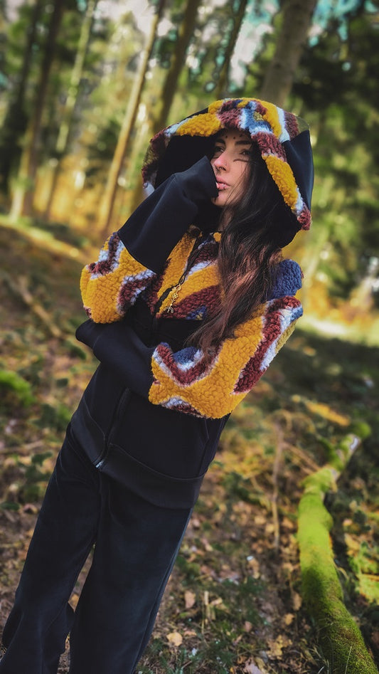 Wollmix Kapuzensweatjacke