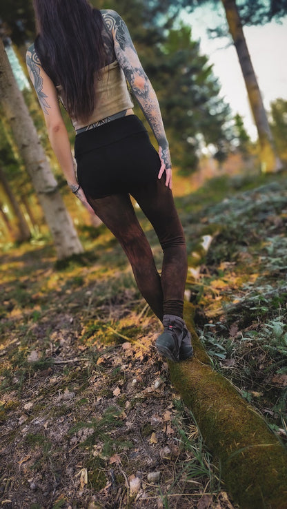 Gradient Black to Brown Leggings