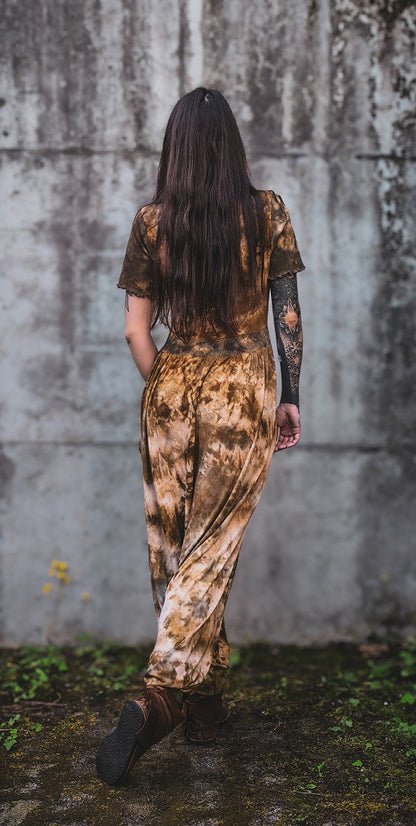 Tan Short Sleeve Jumpsuit