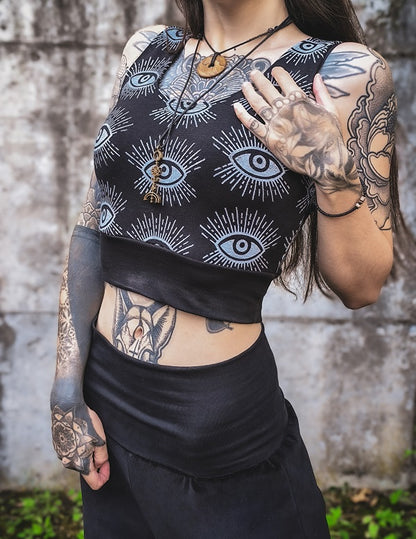 Black Eyelet Croptop