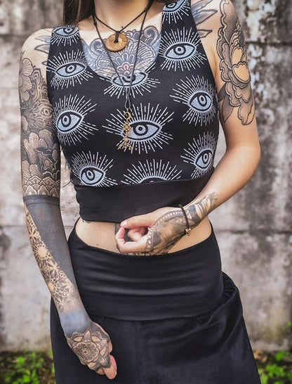 Black Eyelet Croptop