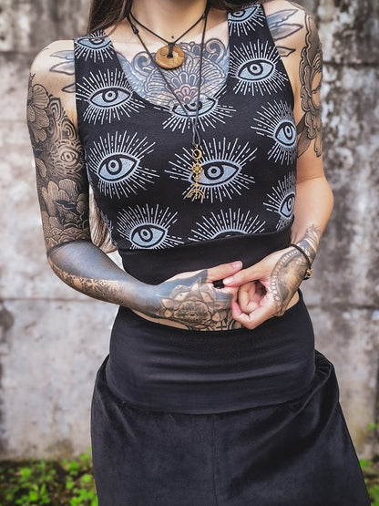 Black Eyelet Croptop