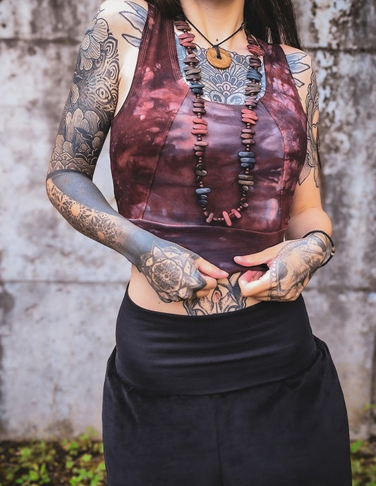 Aubergine Croptop