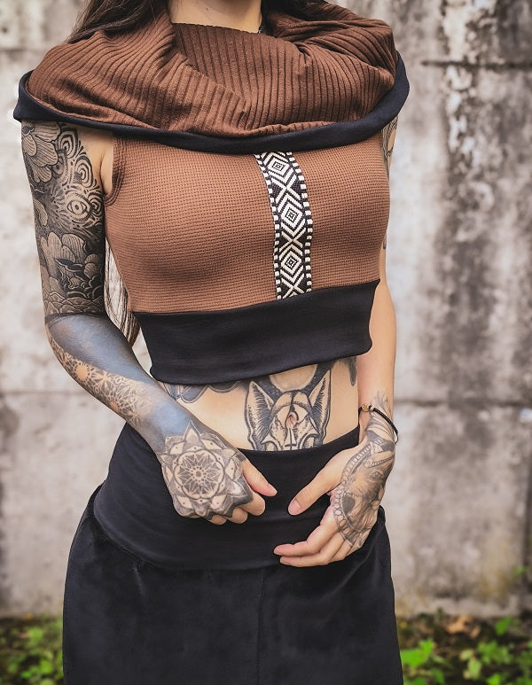 Inka Kapuzenloop Croptop