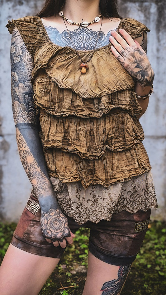 Upcycling Rüschen Top