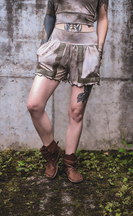 Azteken Culotte Shorts Ecru