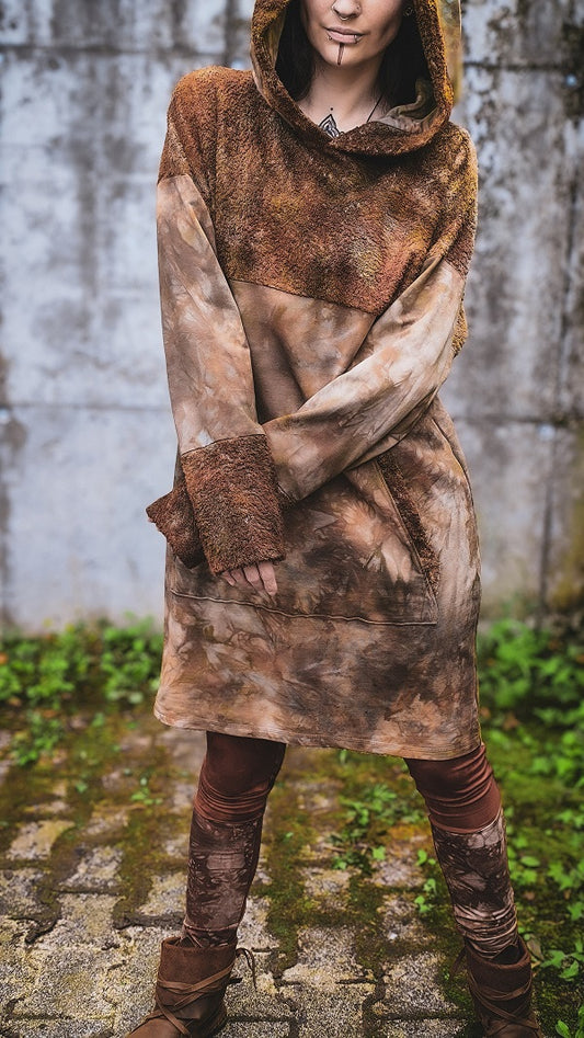 Hoodiekleid Mokka