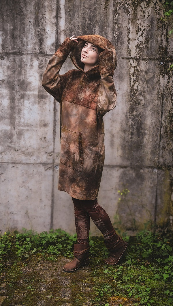 Hoodiekleid Mokka