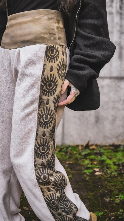 Eyelet Pluderhose Tan