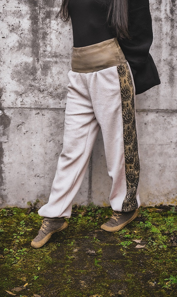 Eyelet Pluderhose Tan