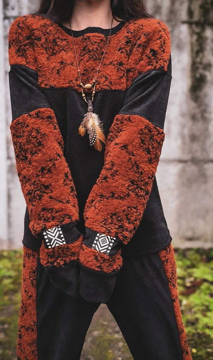 Wollsweater Kaminrot