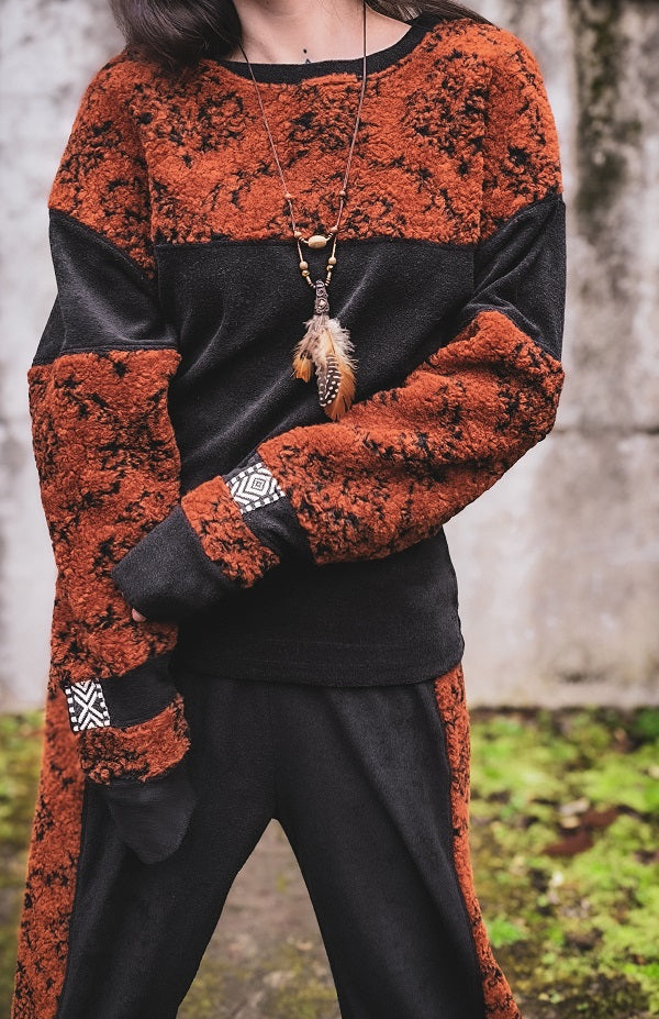 Wollsweater Kaminrot