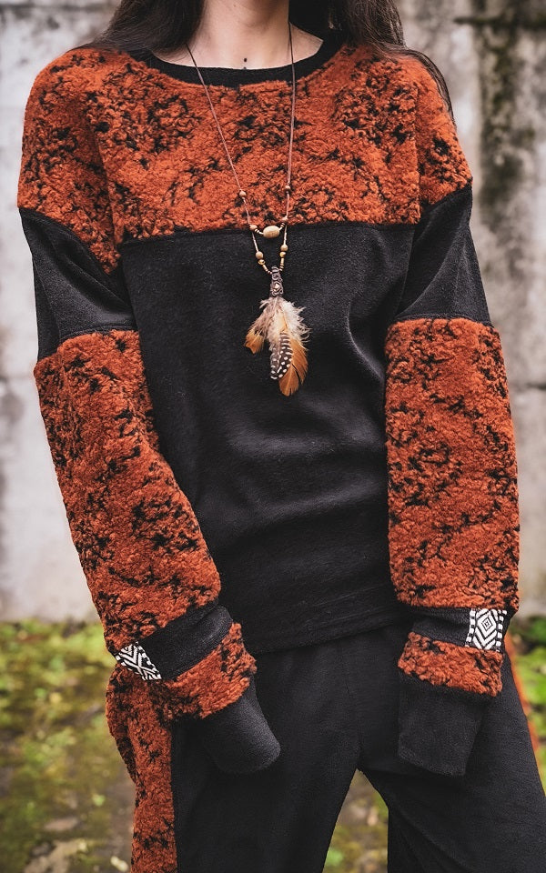 Wollsweater Kaminrot