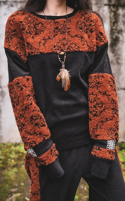 Wollsweater Kaminrot