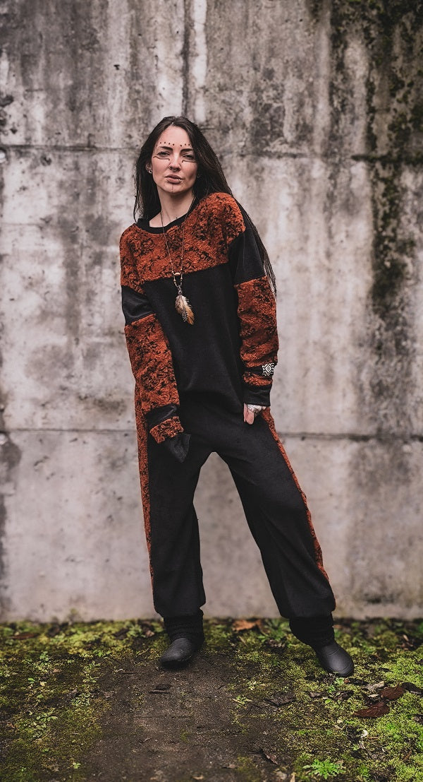 Wollpluderhose Kaminrot