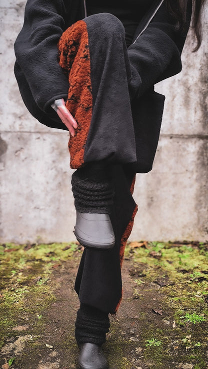 Wollpluderhose Kaminrot