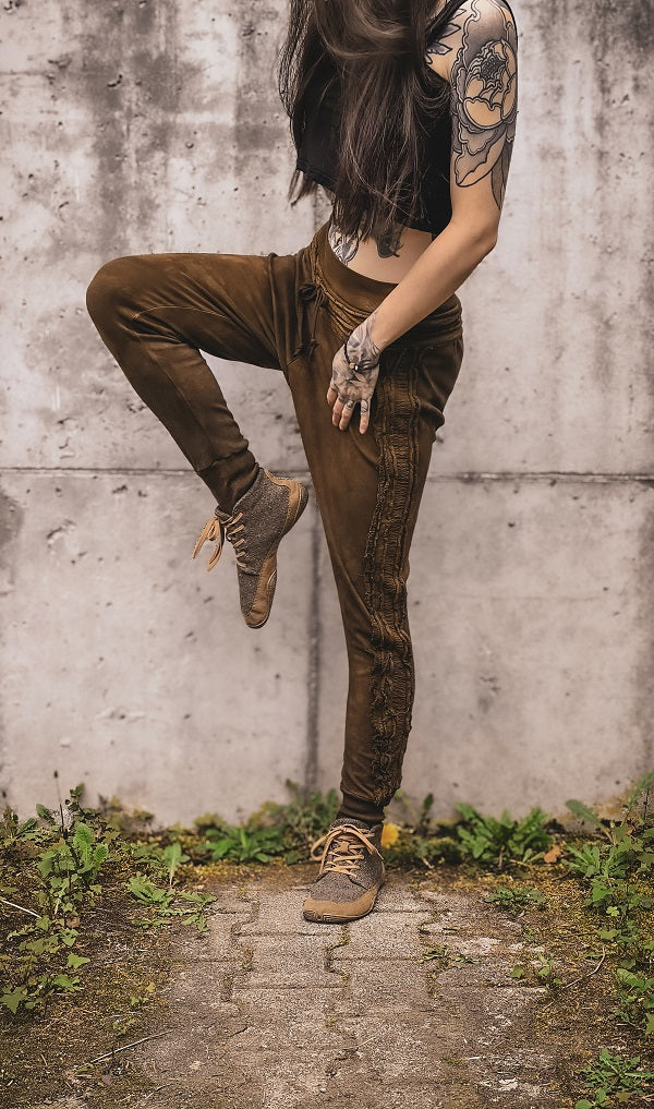 Upcycling Destroyed Jogger Pants Khaki