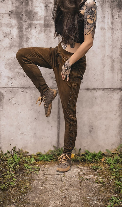 Upcycling Destroyed Jogger Pants Khaki