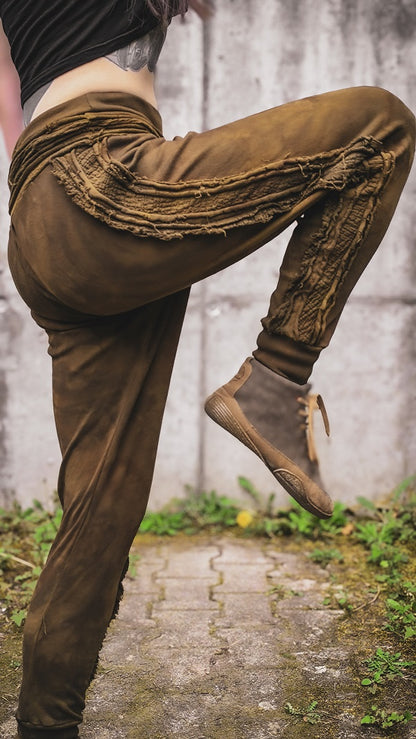 Upcycling Destroyed Jogger Pants Khaki