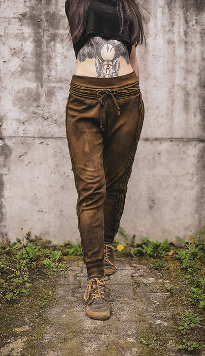 Upcycling Destroyed Jogger Pants Khaki