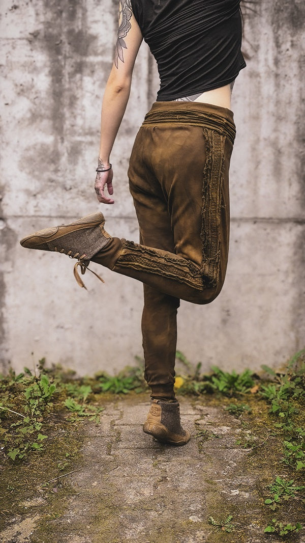 Upcycling Destroyed Jogger Pants Khaki