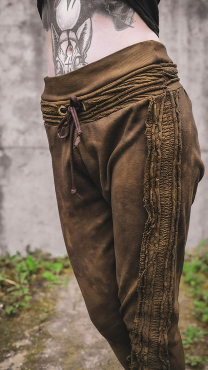 Upcycling Destroyed Jogger Pants Khaki