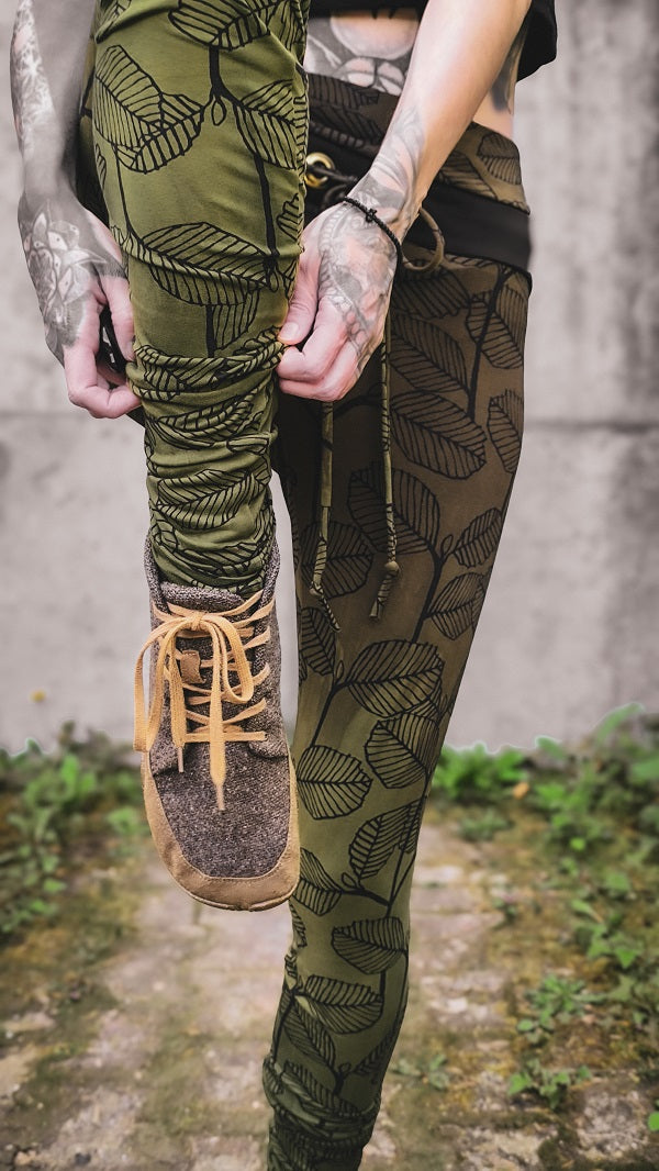 Leggings Leaves Mossy