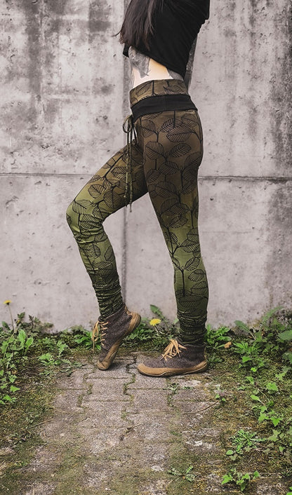 Leggings Leaves Mossy