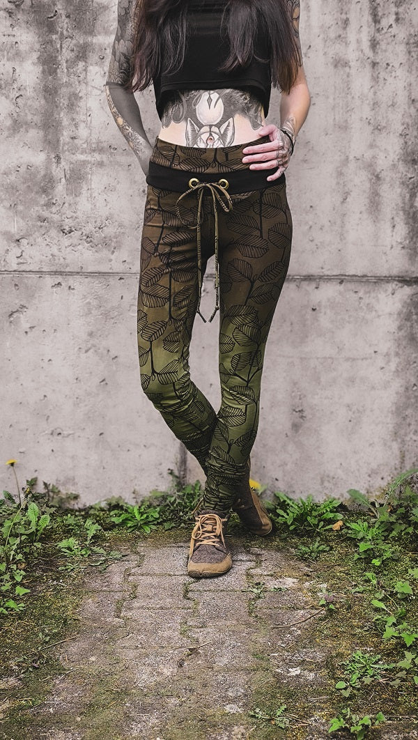 Leggings Leaves Mossy
