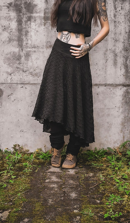 Evagelia Vokuhila Rock Schwarz