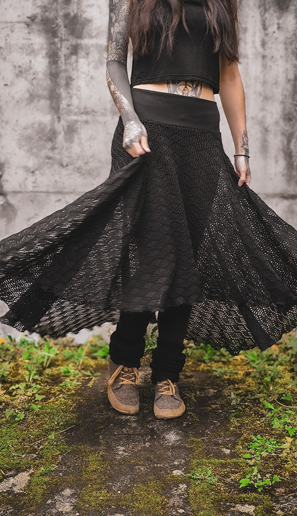 Evagelia Vokuhila Rock Schwarz