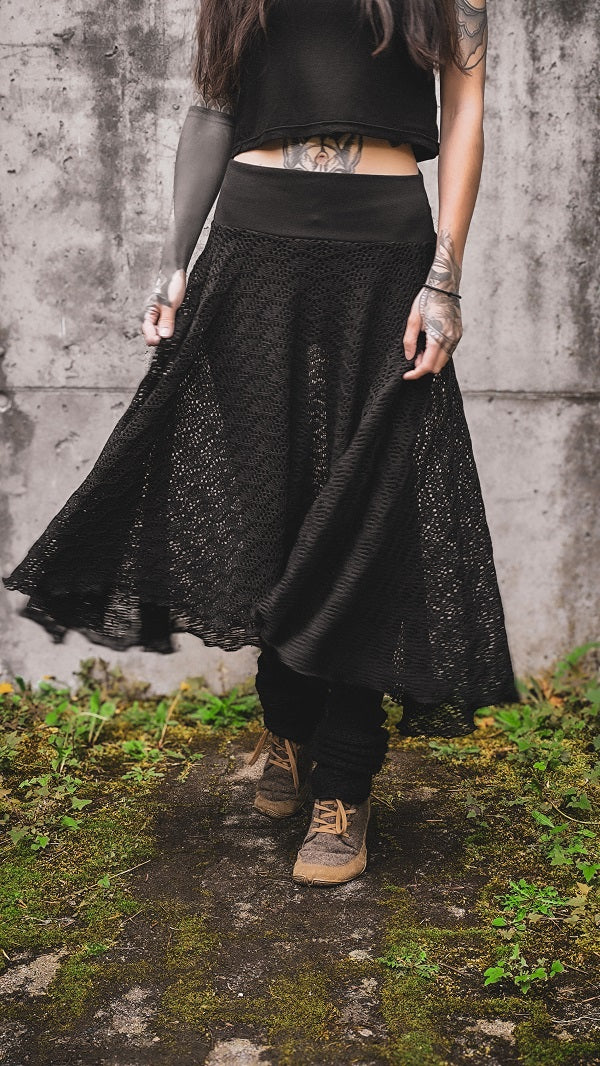 Evagelia Vokuhila Rock Schwarz