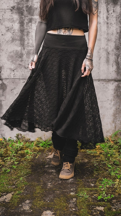 Evagelia Vokuhila Rock Schwarz