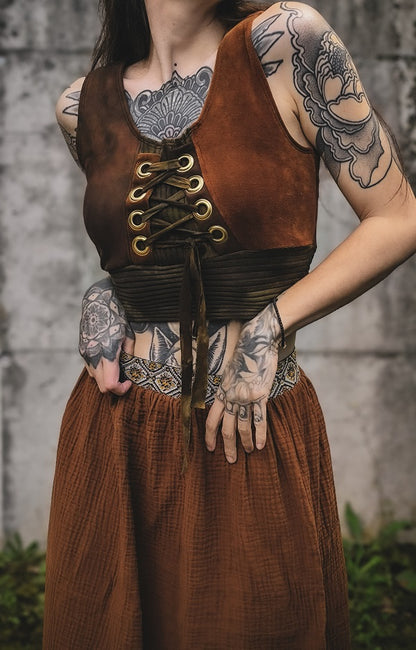Croptop mit Schnürung Batik