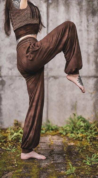 Sommer Pluderhose Braun