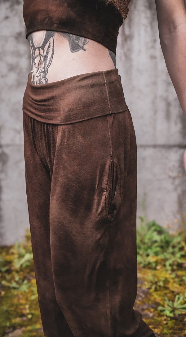 Sommer Pluderhose Braun