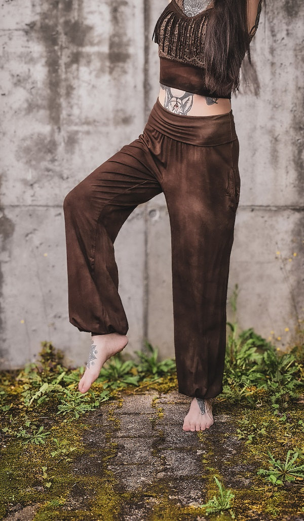 Sommer Pluderhose Braun