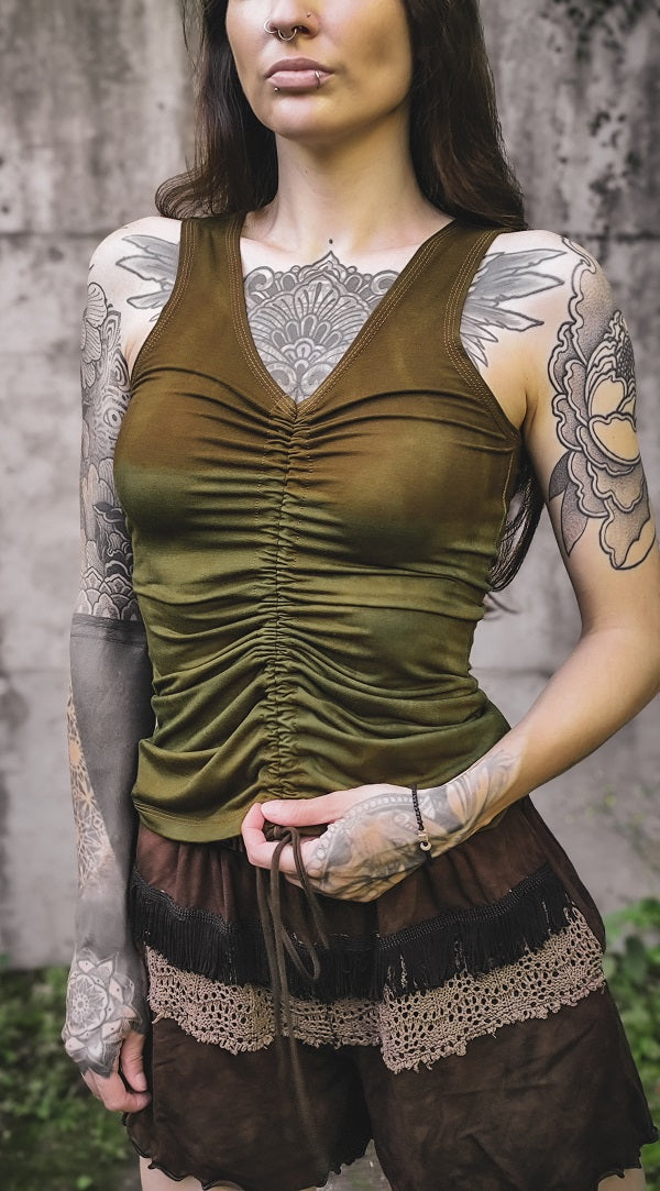 Forest Top mit Raffung