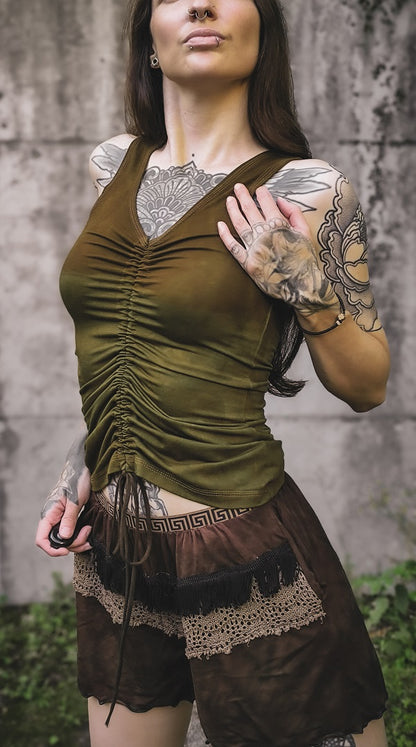 Forest Top mit Raffung