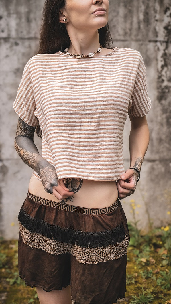 Musselin Shirt Streifenliebe