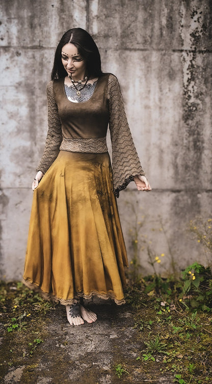 Golden Summer Lace Dress
