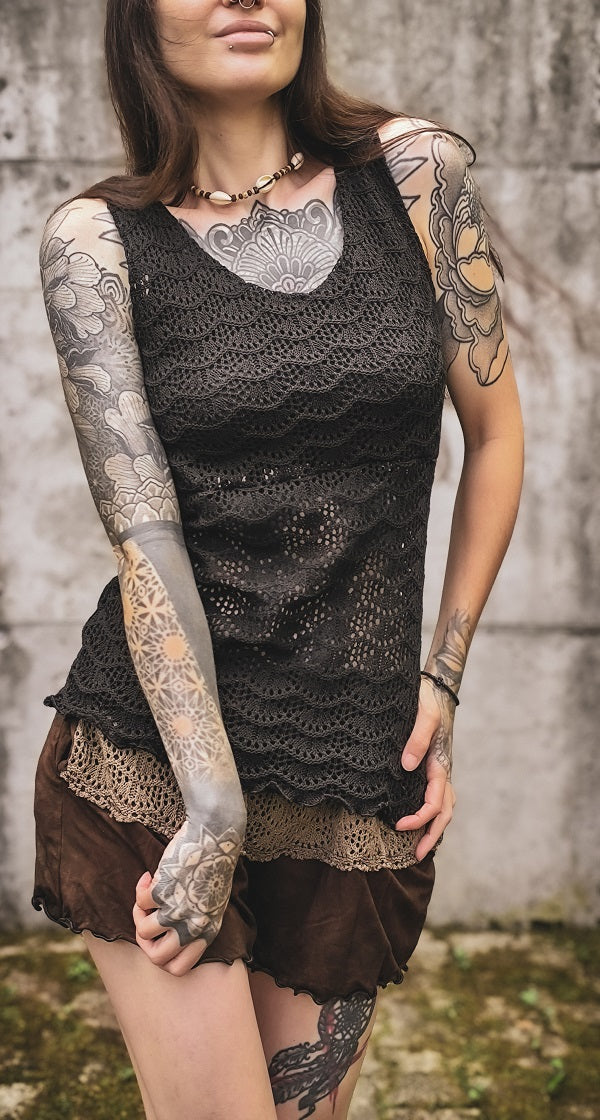 Evagelia Top Schwarz