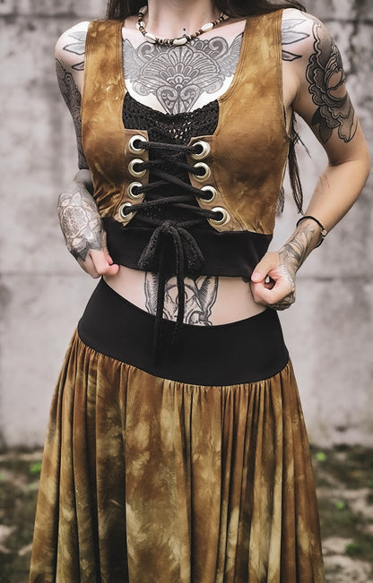 Ösen Croptop Bronze